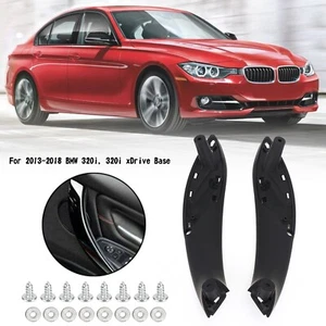 Black Front L+R Handle Inner Door Pull Handle Fits BMW F30 F34 F35 13+ AU. - Picture 1 of 12
