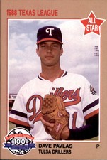 1988 Texas League All-Stars Grand Slam #21 Dave Pavlas Shiner Texas TX Card
