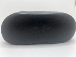 Ray Ban Large Clamshell Hard Side Glasses Eyeglasses Sunglass Case Black - Picture 1 of 3