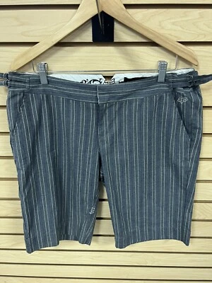 Pantalones Cortos FOX Mujer Gids Talla 13 Gris Pin Strip Bermudas Shorts Foto 1 de 4