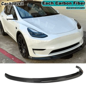 Carbon Frontlippe Spoilerschwert Frontspoiler Passt für Tesla Model Y 2019-2024 - Bild 1 von 10