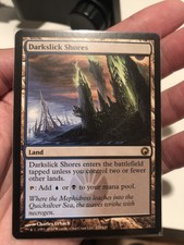 MTG Darkslick Shores Scars of Mirrodin NM LP Rare Fastland
