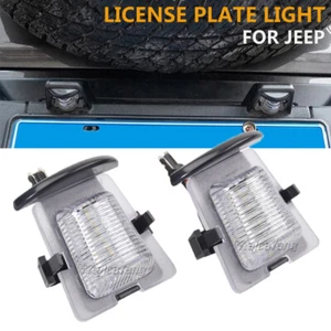 LED License Plate Light For For Jeep Wrangler JK JL 2007 2008 2009 2010 11-2021 - Foto 1 di 12