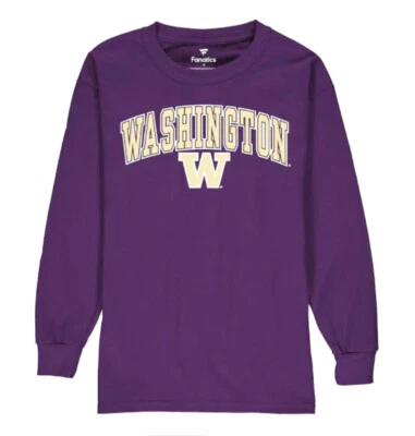 University of Washington Huskies NCAA Purple Youth Long Sleeve T-Shirt - Image 1 of 2