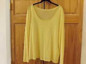 Eileen Fisher Silk Blend Top in Yellow----size L - Picture 1 of 7