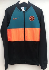 CHELSEA 2020/21 Football Jacket Nike Blue Orange Anthem Full Zip Mens XS - Picture 1 of 10