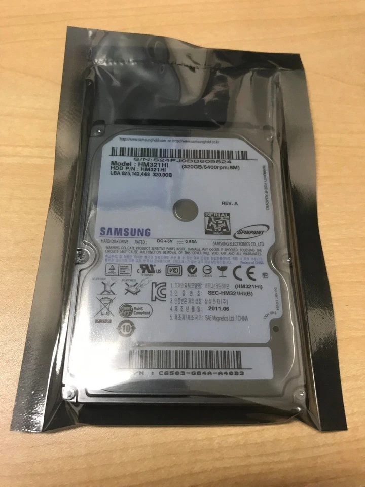 SAMSUNG (HM321HI) 320 GB HDD 2.5" 8 MB 5400 RPM SATA Laptop Hard Disk Drive - Image 1 of 1