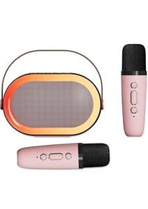 Karaoke Maschine Bluetooth Karaoke Maschine Kinder mit 2 kabellosen Mikrofonen, Spielzeug - Bild 1 von 7