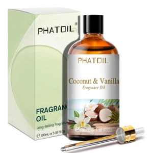100ML Coconut & Vanilla Fragrance Oils for Candle Making Diffusers Aromatherapy - Picture 1 of 8