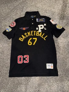 Polo Ralph Lauren Varsity Basketball Patch Mesh Poloshirt Herren Gr. S Brandneu - Bild 1 von 13