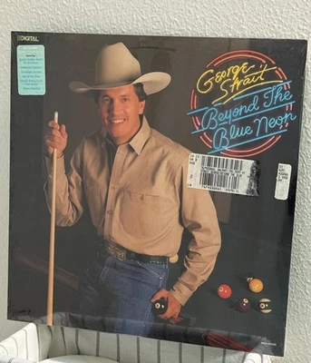 GEORGE STRAIT BEYOND THE BLUE NEON Vinyl LP 1989 MCA 42266 Sealed w/Hype Sticker - Image 1 of 4