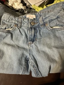 Old Navy Boot Cut Blue Jeans Adjustable Waist Girls Size 4T - Picture 1 of 3