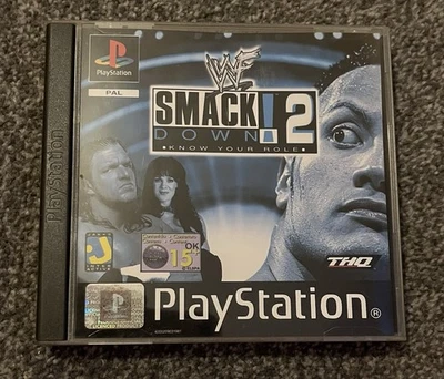 WF PlayStation PS1 Smackdown 2 Know Your Role with Rare Memory Card and Manual - Image 1 of 4