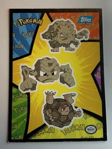 1999 Topps Pokemon Movie Edition Sticker Blue Logo Geodude, Graveler & Golem (B) - Bild 1 von 2