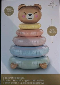 Oso de Peluche Alto Apilable Globo Decoración Baby Shower, Fiesta de Cumpleaños Hágalo Usted Mismo - Imagen 1 de 2