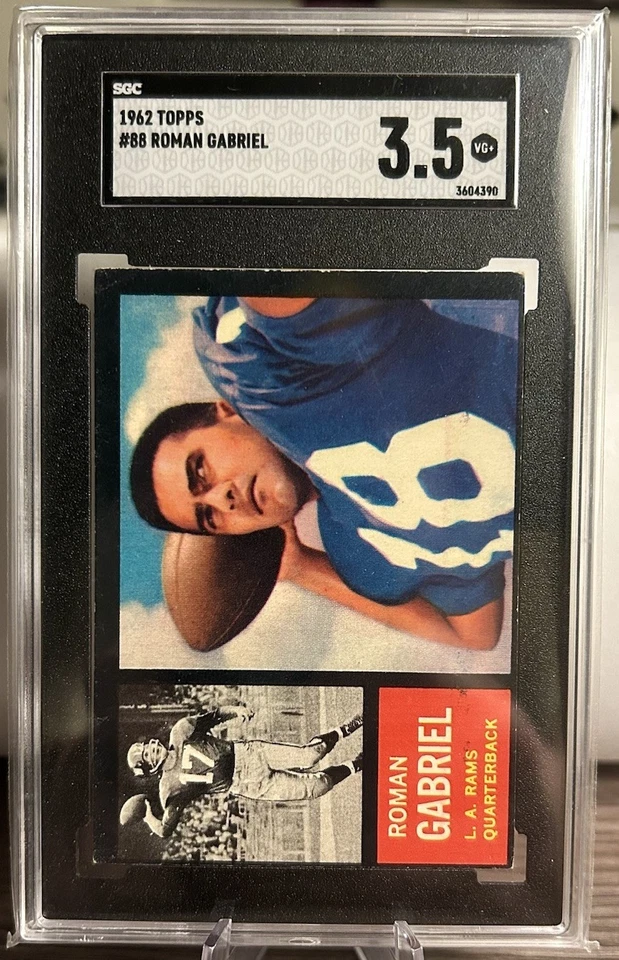 Roman Gabriel 1962 Topps Rookie RC #88 SGC 3.5 VG+ Rams - Image 1 of 2
