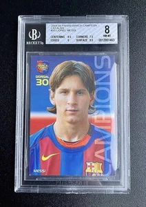 Tarjeta de novato Panini Mega Cracks 2004, Lionel Messi, Campio (catalán) #35 BGS 8 - Imagen 1 de 2