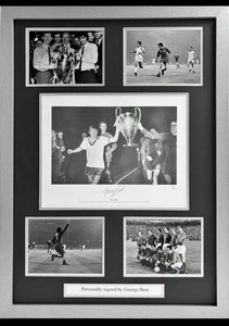 George Best Signed Manchester United Photo Framed Presentation - Picture 1 of 2