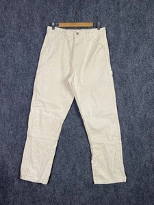 Vintage AllPro Double Knee Pants 32x30 in Creme Beige Painter Cotton Carpenter - Picture 1 of 17