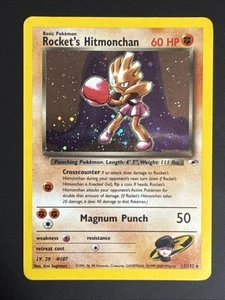 Rocket’s Hitmonchan 11/132 - Gym Heroes Holo Rare Polemon TCG Vintage W/ SWIRL - Picture 1 of 4