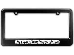 Dragonflies Black License Plate Tag Frame - Bild 1 von 1