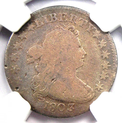 1803 Draped Bust Dime 10C Coin - Certified NGC VG Detail - Rare Date! Cover