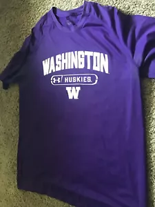 University of Washington Shirt Under Armour Mens Large UDUB Dawgs Huskies Tee - Picture 1 of 3