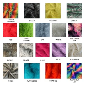 LANGFLECKIGER KUNSTFELLSTOFF Luxus Plüschspielzeug weich flauschig Kostüme Kleid Kleidung - Bild 1 von 102