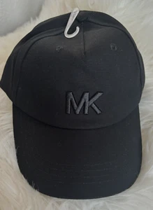 Michael Kors MK Adjustable Cap Hat Black NWT $68 Unisex Signature Sleek Logo - Picture 1 of 9