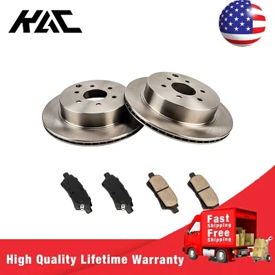 Rear Brake Rotors & Ceramic Pads For Nissan Pathfinder 2005 2006-2012 307.6mm - Изображение 1 из 4