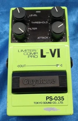 Pedal de efectos para guitarra Guyatone PS-035 L-VI Limiter Comp Pro vintage hecho en Japón Foto 1 de 4