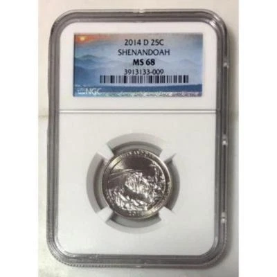 2014 D Shenandoah ATB Quarter NGC MS68 ***Rev Tye's Coin Stache*** #3009110 - Image 1 of 4