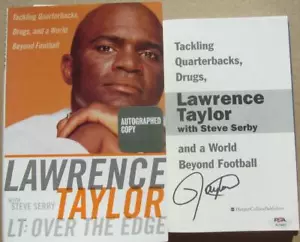 Lawrence Taylor signed Book LT Over the Edge Giants 1st Print PSA/DNA auto - Picture 1 of 4