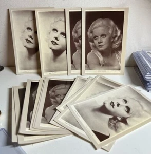 POSTALES DE NOSTALGIA: POSTALES DE CELEBRIDADES #26 Y #32 JEAN HARLOW X16 - Imagen 1 de 2