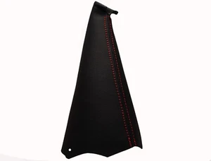 Manguito de cambios de hilo rojo cuero auténtico para FORD FIESTA V 2001-2010 - Imagen 1 de 1