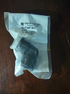 Green Leaf Inc., 3/4" x 3/4" Female Elbow Black Polypropylene, ELF34P - Picture 1 of 4