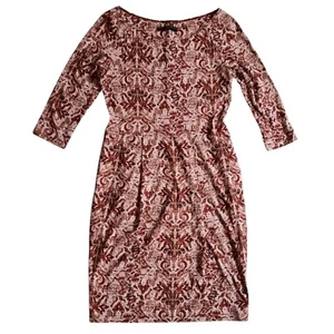 Peruvian Connection Knee Length Dress Size S Viscose Blend Jersey Knit - Picture 1 of 7