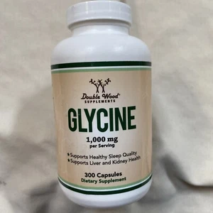 Double Woods Supplements Glycine 1,000Mg Liver Kidney 300 Caps Exp 03/2025 - Picture 1 of 3