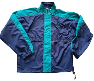 Asics Vintage 90s Full Zip Colorblock Lightweight Windbreaker Jacket Mens M - Picture 1 of 6