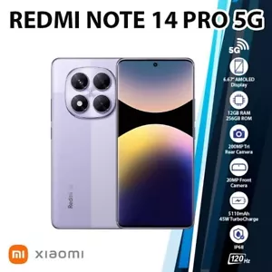 Xiaomi Redmi Note 14 Pro 5G Android Mobile Phone (Purple/12GB+256GB/Dual SIM) - Picture 1 of 5