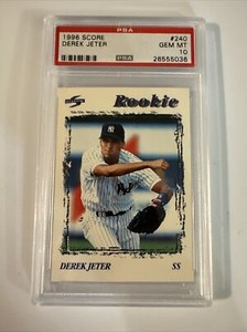 1996 Score #240 Derek Jeter HOF PSA 10 Gem Mint RC New York Yankees