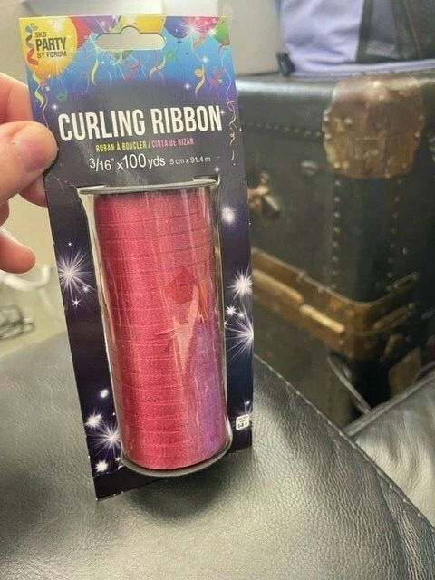 Party By Forum Brick Red Curling Ribbon 3/16" X 100yds New!!! Foto 1 de 1