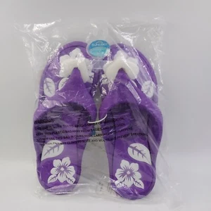 Sun & Sky Womens Purple Floral Open Toe Slip On Sandal Shoes Size 7-8 - Picture 1 of 5