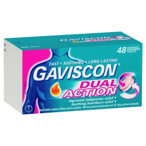 Gaviscon Peppermint Dual Action Tablets - 48 Pack - Picture 1 of 5