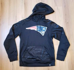 Mens M Fanatics Black New England Patriots Hoodie NFL Sweatshirt EXCELLENT! - Picture 1 of 10