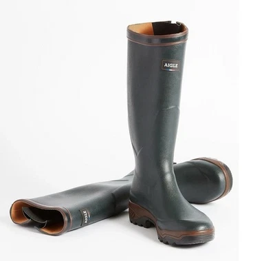 Botas Wellington AIGLE Parcours 2 VAR Bronce Marrón Verde 40 EE. UU. 7 NUEVAS EN CAJA Foto 1 de 3