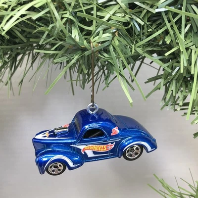 Hot Wheels 2008 New Models Custom/Racing '41 Willys Coupe Blue Ornament. - Image 1 of 4