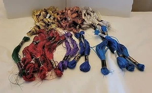 DMC Metallic Embroidery Floss Thread 65 Skeins, Most Never Used - Picture 1 of 11