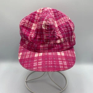 Damen Cabbie Zeitungsjungen Cap Mütze rosa kariert - Bild 1 von 5