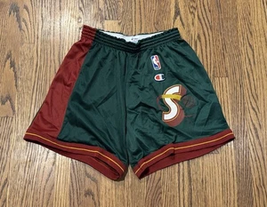 Pantalones Cortos de Baloncesto Seattle Supersonics Sonics Vintage Champion NBA Juvenil L 14-16 - Imagen 1 de 12